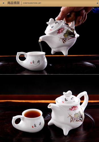 骨瓷整套茶具套装功夫茶具陶瓷茶具保温双层隔热茶杯5件套