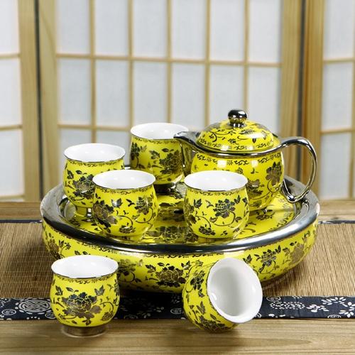 推荐复古镀金陶瓷茶具套装家用整套茶壶